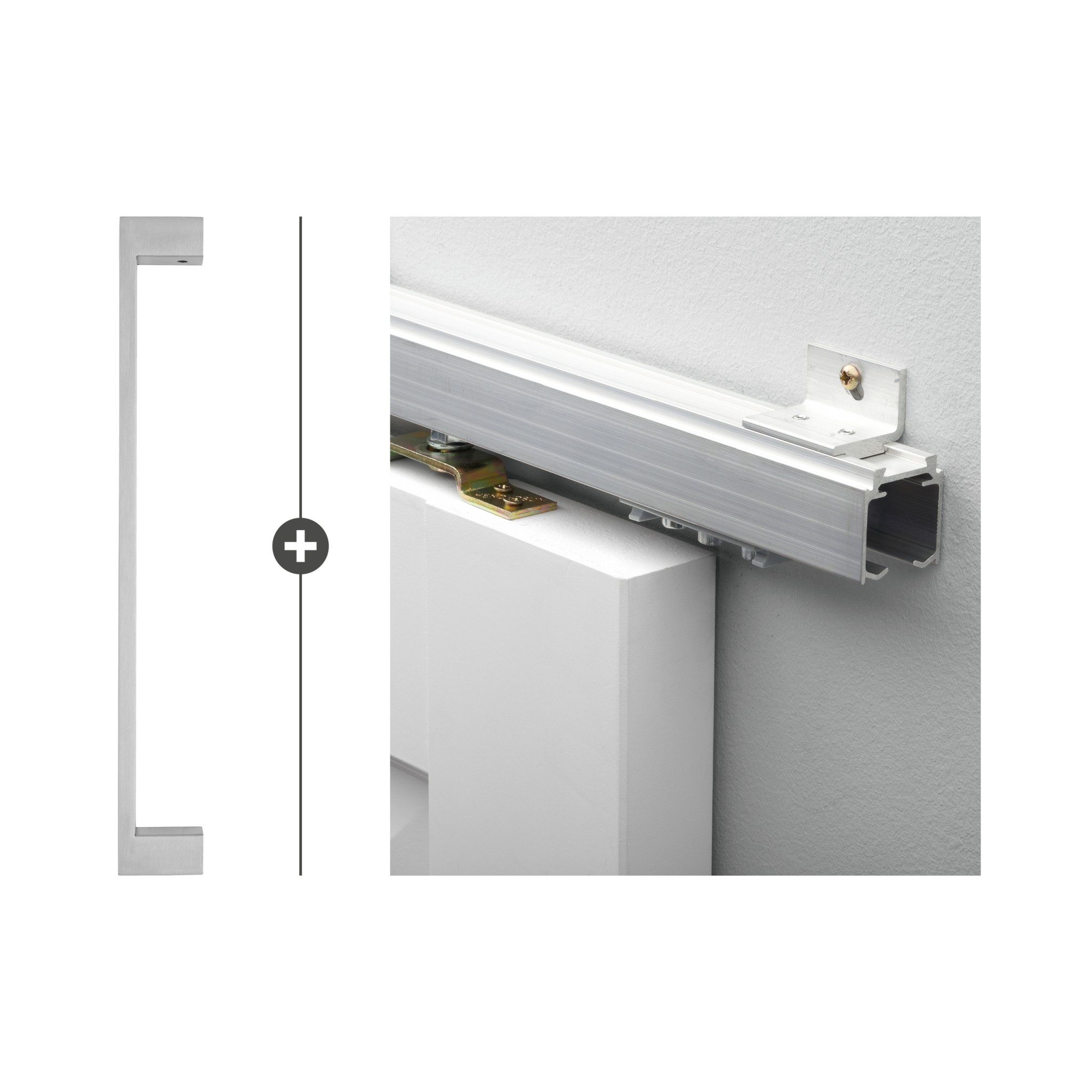 Sluitwerkpakketten met Deurgreep 28x300 Quadrate RVS